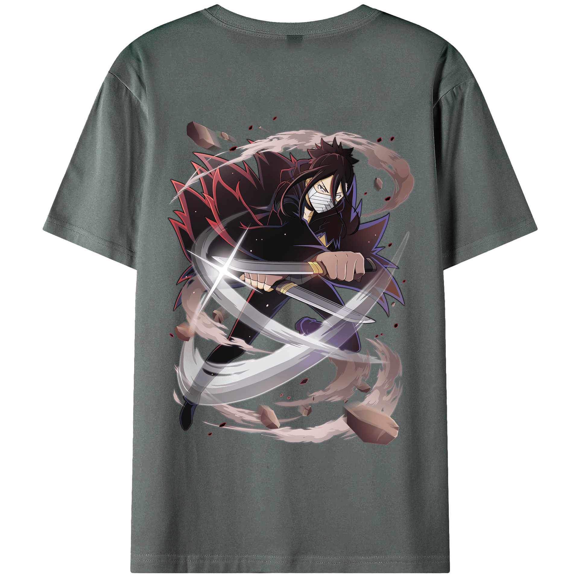 （画像用） 文豪ストレイドッグス Bungo Stray Dogs 綿100％ メンズ半袖Tシャツ（バックプリント） 通気性